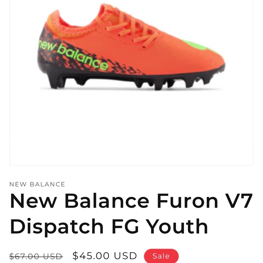 New Balance Furon Youth Soccer cleats - Picture 8 of 8